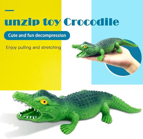 Stretchy Animal Sensory Stress Relief Toys Crocodile Squishy Stress Toys Alligators Squeeze Sand Rebound Ball Fidget Knead Toy Pinch Stress Relieve Party Favors in Saudi Arabia