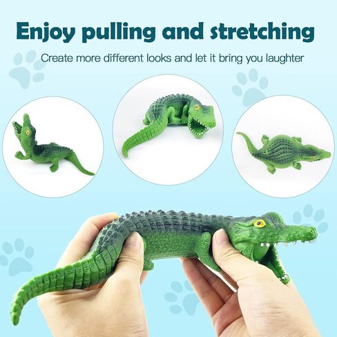 Stretchy Animal Sensory Stress Relief Toys Crocodile Squishy Stress Toys Alligators Squeeze Sand Rebound Ball Fidget Knead Toy Pinch Stress Relieve Party Favors in Saudi Arabia