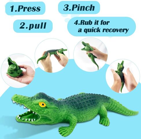 Stretchy Animal Sensory Stress Relief Toys Crocodile Squishy Stress Toys Alligators Squeeze Sand Rebound Ball Fidget Knead Toy Pinch Stress Relieve Party Favors in Saudi Arabia