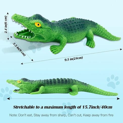 Stretchy Animal Sensory Stress Relief Toys Crocodile Squishy Stress Toys Alligators Squeeze Sand Rebound Ball Fidget Knead Toy Pinch Stress Relieve Party Favors in Saudi Arabia