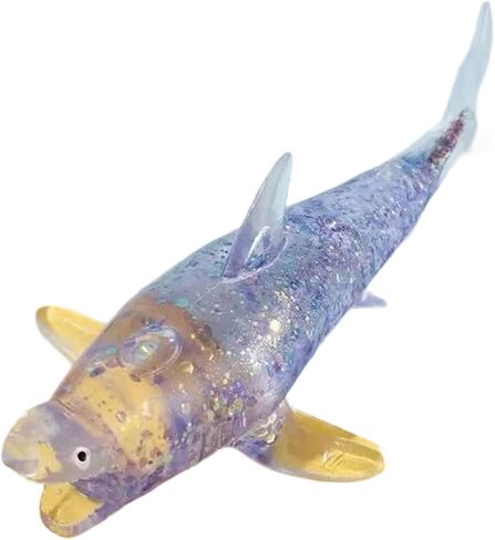 TREBIN Cute Sea Animal Stress Balls Sensory Fidget Toy, Fashion Squishy Set - Slow Rising Sugar Squeeze Toy for Anxiety Relief & Focus, Glitter Sea Animal Gifts ( 1Pack 4'' Random Goldfish) in Saudi Arabia
