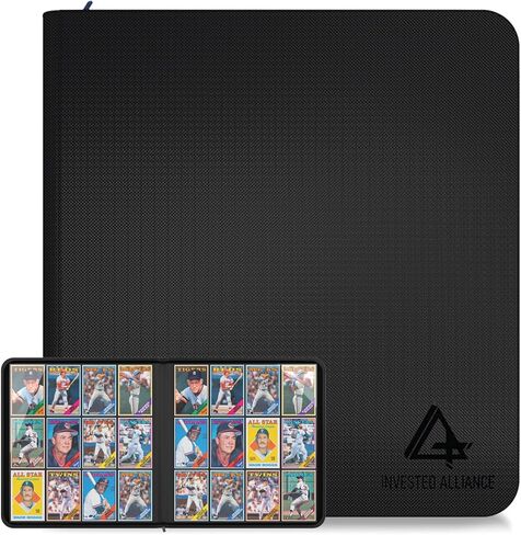 Premium TCG Card Binder | Sports Trading Card Binder 12 Pocket, Trading Card Binder Zipper, Sport Card Binder, Magic Trading Card Binder For 480 Side Loading Pockets, Collectible MTG Card Binder. in Saudi Arabia