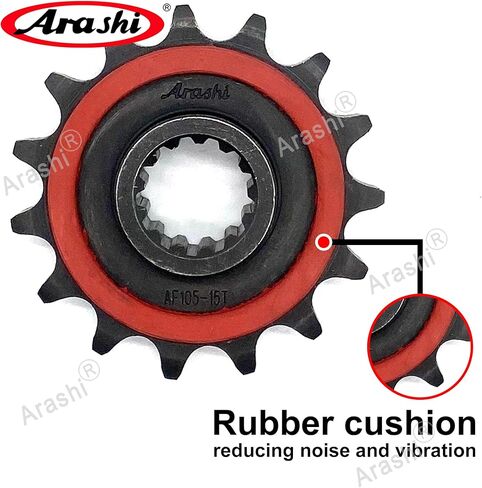 ضرس أمامي من Arashi 18 سن 530 درجة لسوزوكي GSX1300R Hayabusa 2008-2020 Gen 2 / GSX B-King 1300 2008-2011، مبطن بالمطاط يقلل الضوضاء والاهتزاز in Kuwait