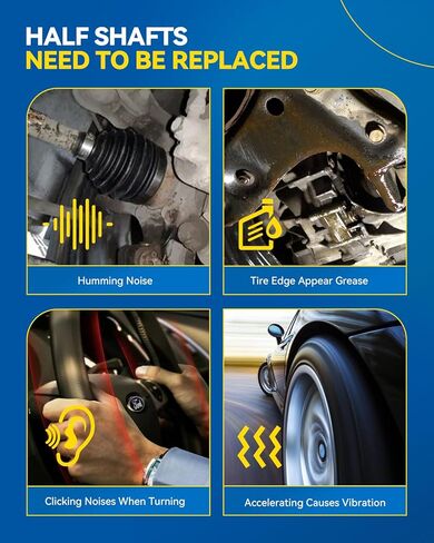 PHILTOP Front CV Axle Shaft Assembly for Nissan Sentra 2007-2012, 66-6258 66-6259 CV Axle Shafts in Kuwait