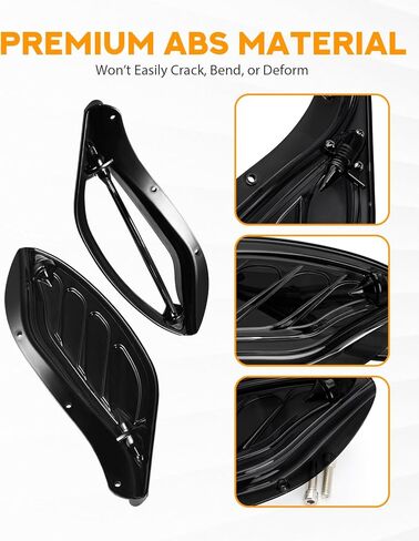 منحرف الجناح الجانبي PBYMT، عاكس هواء Fairing، طقم عاكس هواء قابل للتعديل متوافق مع Harley Touring Street Glide، Electra Glide، Trike، Ultra Classic، CVO 1996-2013 in Kuwait