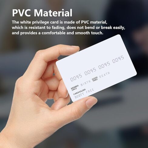 4Pcs White Privilege Card, PVC Privilege Cards, 3.34x2.16in Funny Card Joke, Protable Everything Joke Funny Cards with OPP Bag for Joke, Funny, Inspirational Men Women in Saudi Arabia