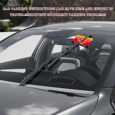 100PCS You Parked Like an Idiot Business Cards, 3.5"×2" Bad Parking Card with Multi Violation Reasons, Double Sided Funny Parking Violation Tickets for Bad Driver Learn to Park in Kuwait