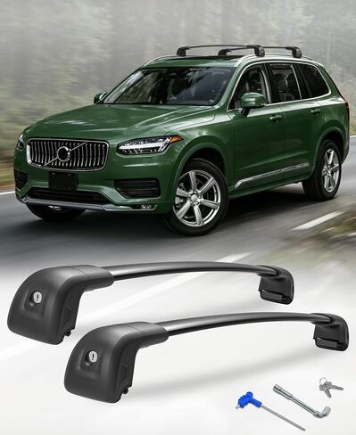 330lbs Lockable Roof Rack Cross Bars Compatible with Volvo XC90 XC-90 2016-2026 (for Flush Roof Side Rails), Heavy Duty Aluminum Roof Rails Crossbar for Rooftop Cargo Luggage Kayak Bike Rack in Saudi Arabia