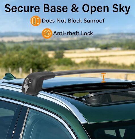 330lbs Lockable Roof Rack Cross Bars Compatible with Volvo XC90 XC-90 2016-2026 (for Flush Roof Side Rails), Heavy Duty Aluminum Roof Rails Crossbar for Rooftop Cargo Luggage Kayak Bike Rack in Saudi Arabia