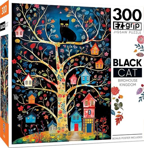 MasterPieces 300 Piece EZ Grip Jigsaw Puzzle for Adults - Birdhouse Kingdom - 18" x 24" - Extra Large Pieces - Unisex Adult in Kuwait
