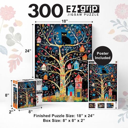 MasterPieces 300 Piece EZ Grip Jigsaw Puzzle for Adults - Birdhouse Kingdom - 18" x 24" - Extra Large Pieces - Unisex Adult in Kuwait