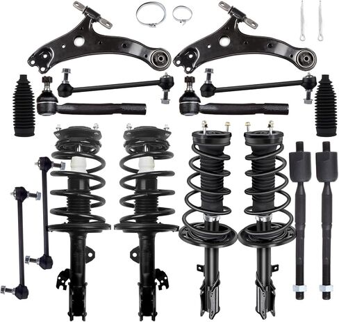 Front & Rear Struts Complete Assembly with 16Pcs Suspension Kit Fit for 2004-2006 for Lexus ES330 for Toyota Camry Solara Replace Control Arm Sway Bar Links Tie Rods Steering Rack Boot in Kuwait