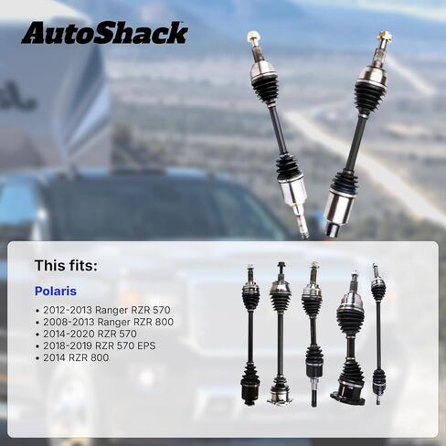 مجموعة محور السيرة الذاتية الأمامية ATV من AutoShack لبولاريس، رينجر RZR 800 2008-2013 RZR 570 2014-2020، يسار أو يمين in Kuwait