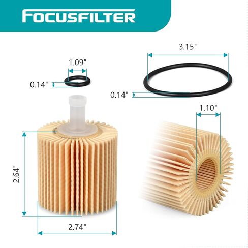 فلتر زيت من فئة OEM 04152-YZZA1، لسيارة Toyota Camry 2007-2017، Avalon 2005-2022، Highlander 2008-2019، Tacoma 2016-2023، Toyota RAV4 / Sienna، يستبدل 04152-31090، 04152-31050، HU7019Z in Kuwait