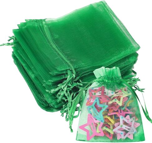 Partyeah 50Pcs Organza Bags 3x4 Inch Small Jewelry Mesh sachet Bags Drawstring for Wedding Candy Organza Gift Bags(Navy Blue) in Saudi Arabia
