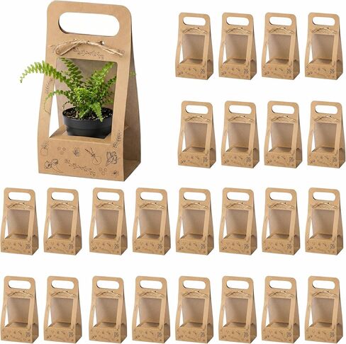 Fayoula 24 Pcs Succulent Wrap Bags, Kraft Paper Gift Box for 3 Inch Pots, Party Favors, Baby Shower in Saudi Arabia