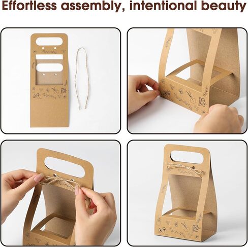 Fayoula 24 Pcs Succulent Wrap Bags, Kraft Paper Gift Box for 3 Inch Pots, Party Favors, Baby Shower in Saudi Arabia