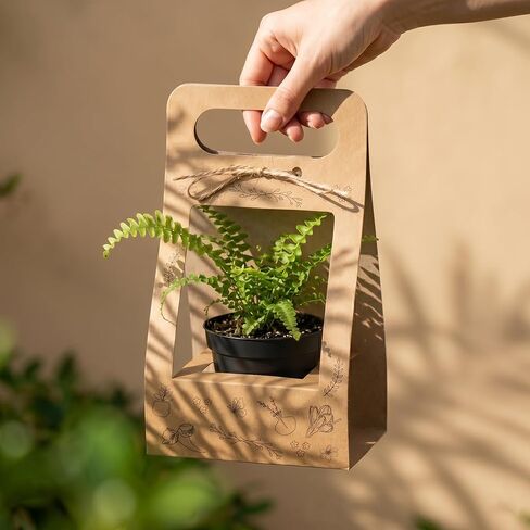 Fayoula 24 Pcs Succulent Wrap Bags, Kraft Paper Gift Box for 3 Inch Pots, Party Favors, Baby Shower in Saudi Arabia