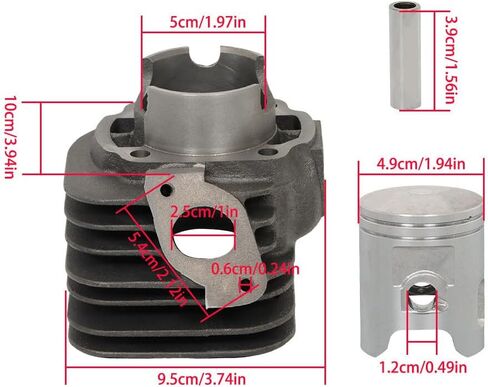 Fit For Polaris Cylinder Piston Ring Gasket Pin Kit 2001-2006 90 Sportsman 90cc in Kuwait