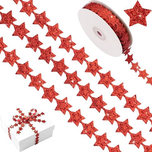 Purple Star Ribbon for Homecoming Mum Supplies 3D Embossed Glitter Trim 0.8 Inch Spool 20 Yards Sparkly Streamers for Senior Night Crafts Gift Wrapping Wreath in Saudi Arabia
