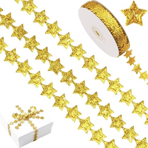 Purple Star Ribbon for Homecoming Mum Supplies 3D Embossed Glitter Trim 0.8 Inch Spool 20 Yards Sparkly Streamers for Senior Night Crafts Gift Wrapping Wreath in Saudi Arabia
