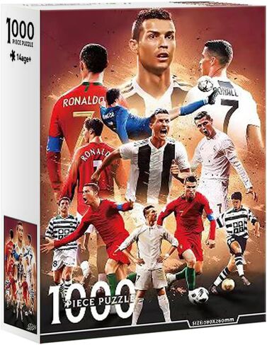 Cristiano Ronaldo Soccer Puzzle for Adults 1000 Pieces Soccer 1000 Piece Puzzle (Ronaldo,1000pc) in Saudi Arabia