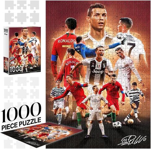 Cristiano Ronaldo Soccer Puzzle for Adults 1000 Pieces Soccer 1000 Piece Puzzle (Ronaldo,1000pc) in Saudi Arabia