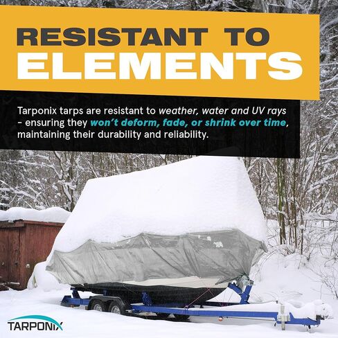 10' x 12' Dual-Sided Heavy-Duty Tarp – 10 Mil Tear-Resistant Silver & Black Cover with Reinforced Edges and Anti-Rust Grommets in Kuwait