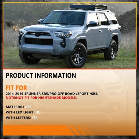 الشواية الأمامية متوافقة مع 4Runner 2016 2017 2018 2019 شبكة المصد الأمامي باللون الأسود غير اللامع مع الملحقات/الحروف in Kuwait