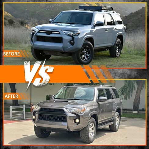الشواية الأمامية متوافقة مع 4Runner 2016 2017 2018 2019 شبكة المصد الأمامي باللون الأسود غير اللامع مع الملحقات/الحروف in Kuwait