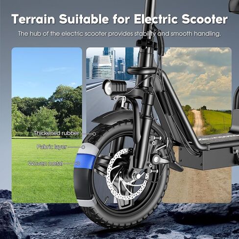 Electric Scooter Adults, 1300W Peak Motor, Electric Scooter with Seat, 48V 13Ah Battery, 14" Tires, 35 Miles Range, 20 MPH, 330 LBS Load, Dual Braking,UL 2272 in Saudi Arabia