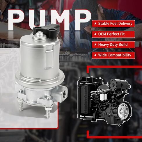 4943048 12V Electric Fuel Lift Pump Kit Compatible with Cummins 6B5.9 ISB5.9 ISB6.7 QSB5.9 QSB6.7 QSC8.3 Replace 5362273 4935730 4932707 3990105 3938367 in Saudi Arabia