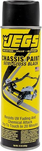 JEGS Chassis Paint | 15 Ounce Aerosol Spray | Resists UV Fading & Chemical Attack | Dry To The Touch In 20 Minutes | Semi-Gloss Black | Made In USA in Kuwait