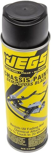 JEGS Chassis Paint | 15 Ounce Aerosol Spray | Resists UV Fading & Chemical Attack | Dry To The Touch In 20 Minutes | Semi-Gloss Black | Made In USA in Kuwait