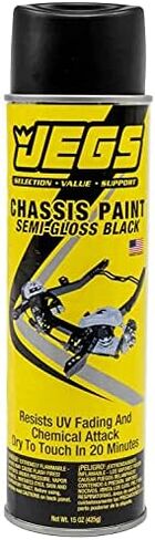 JEGS Chassis Paint | 15 Ounce Aerosol Spray | Resists UV Fading & Chemical Attack | Dry To The Touch In 20 Minutes | Semi-Gloss Black | Made In USA in Kuwait