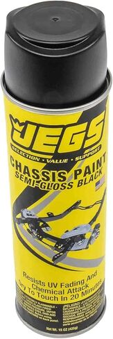 JEGS Chassis Paint | 15 Ounce Aerosol Spray | Resists UV Fading & Chemical Attack | Dry To The Touch In 20 Minutes | Semi-Gloss Black | Made In USA in Kuwait