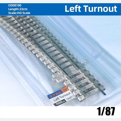 HO Scale Model Train Track Turnout, 9 inch Length, Code 100, 15 Degree Switch, 1/87 Scale (104021 Right) in Saudi Arabia