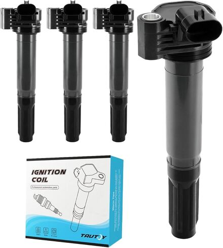 مجموعة TAUTOY مكونة من 4 ملفات إشعال UF649 (1.4 لتر فقط) لـ 2012 2013 2014 2015 2016 Fiat 500,# GN10737 IC752 48769 U5232 C-827 36-8269 68070492AB 68070492AD 68070492AC 5C1872 C1815 in Kuwait