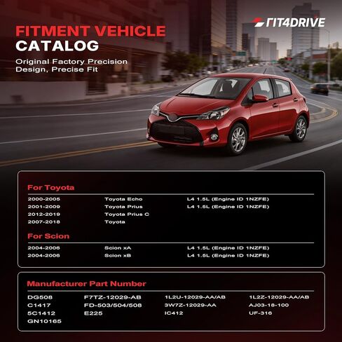 حزمة ملف الإشعال UF316 و7090 وشمعات الإشعال إيريديوم متوافقة مع 2004-2006 Scion xA xB 2000-2005 Toyota Echo 2001-2019 Prius 2007-2018 Yaris 2012-2019 Prius C استبدال UF-316 IC412 DG508 in Kuwait