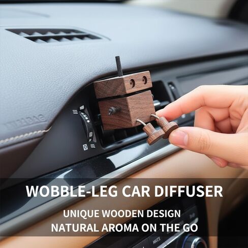 Cute Shaking Wooden Man Figurine Diffuser – Drift Car Air Freshener Wooden Diffuser,Car Dashboard Vent Clip,Reusable Clip Car Odor Eliminator,Long-Lasting Car Air Refresher,Funny Car Accessories Gift in Saudi Arabia