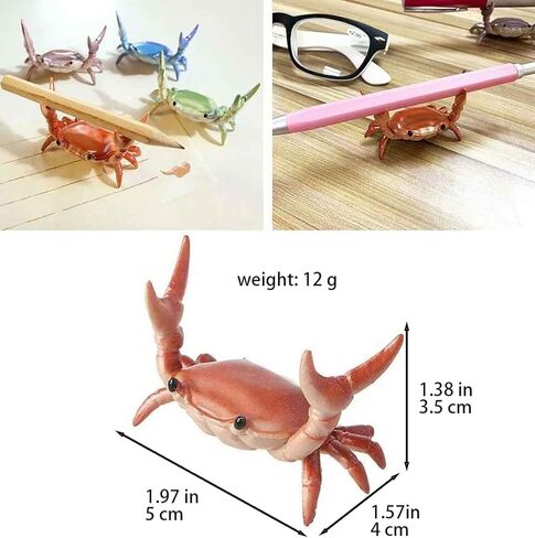 1Pc Red Desk Crab Pen Holder, Creative Weightlifting Crab Pen Stand, Funny Desk Decor Supplies Holders, Pencil Holders in Saudi Arabia