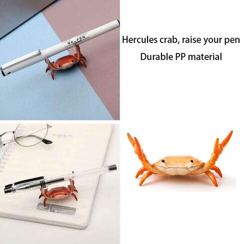 1Pc Red Desk Crab Pen Holder, Creative Weightlifting Crab Pen Stand, Funny Desk Decor Supplies Holders, Pencil Holders in Saudi Arabia