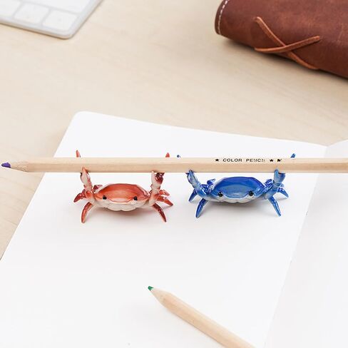 1Pc Red Desk Crab Pen Holder, Creative Weightlifting Crab Pen Stand, Funny Desk Decor Supplies Holders, Pencil Holders in Saudi Arabia