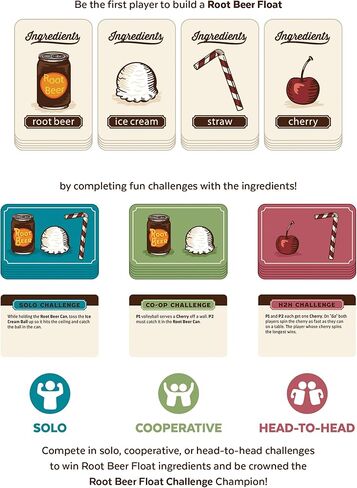 Root Beer Float Challenge by Gray Matters Games - Creative Family Game Night Fun for 2-8 Players, Ages 8+ in Saudi Arabia