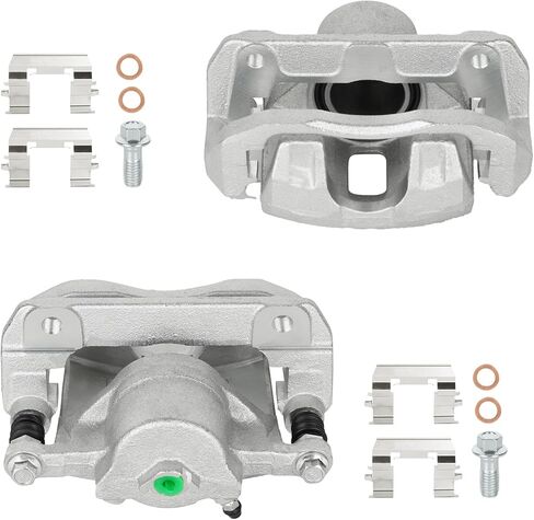 Front Disc Brake Caliper Assembly with Bracket fit for 2003-2012 Honda Accord, 2001-2003 CL, 2004-2014 TSX, 1999-2008 TL, Front Right and Left Caliper set with 2PC, 19-B2584 19-B2585 in Kuwait
