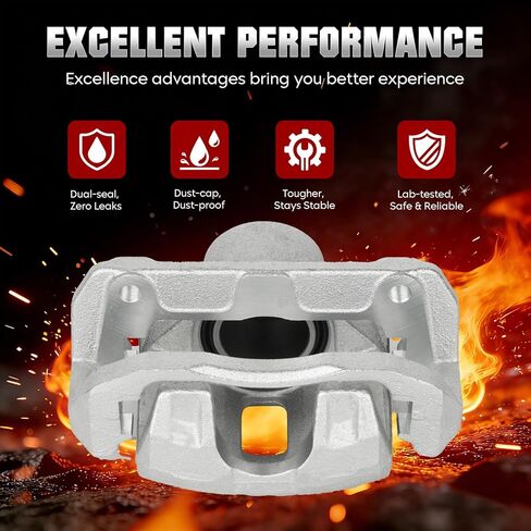 Front Disc Brake Caliper Assembly with Bracket fit for 2003-2012 Honda Accord, 2001-2003 CL, 2004-2014 TSX, 1999-2008 TL, Front Right and Left Caliper set with 2PC, 19-B2584 19-B2585 in Kuwait