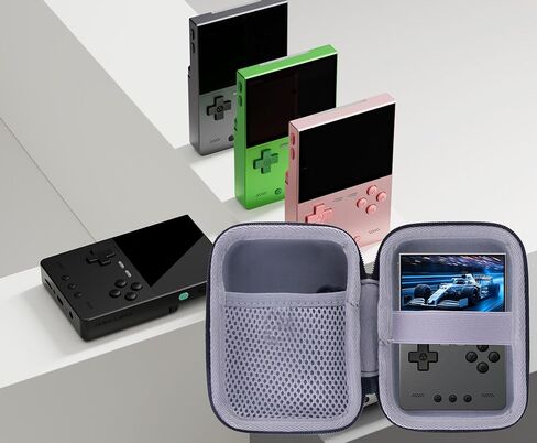 Hard Carrying Case Compatible with TRIMUI Brick Hammer/TRIMUI Brick Retro Handheld Game Console，Mesh Pocket fits Cable, SD Card (Black) in Saudi Arabia