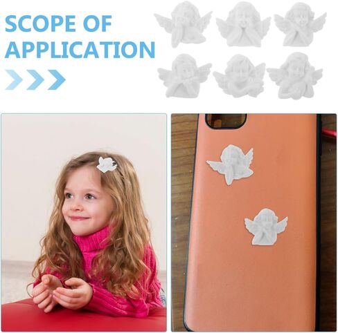 EXCEART 30Pcs Little Angel Resin Embellishments for Phone Case Accessories DIY Craft Decorations for Mobile Cover and Scrapbooking in Saudi Arabia