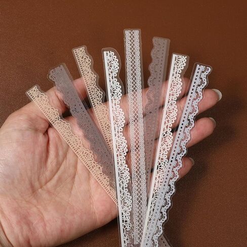Lace Stickers, 80 Pcs Vintage Transparent Lace Embellishments Stickers for Scrapbooking, Wedding Invitations, Planners, Card Making, Junk Journal Supplies in Kuwait
