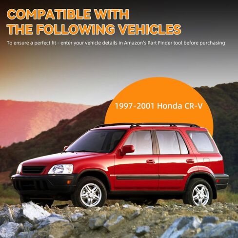 Deal 4-Piece Set JDM Style Vent Smoke Window Visor, Side Window Sun Rain Guard with Outside Mount Tape-On Type, Custom Compatible with for 1997-2001 CR-V in Kuwait